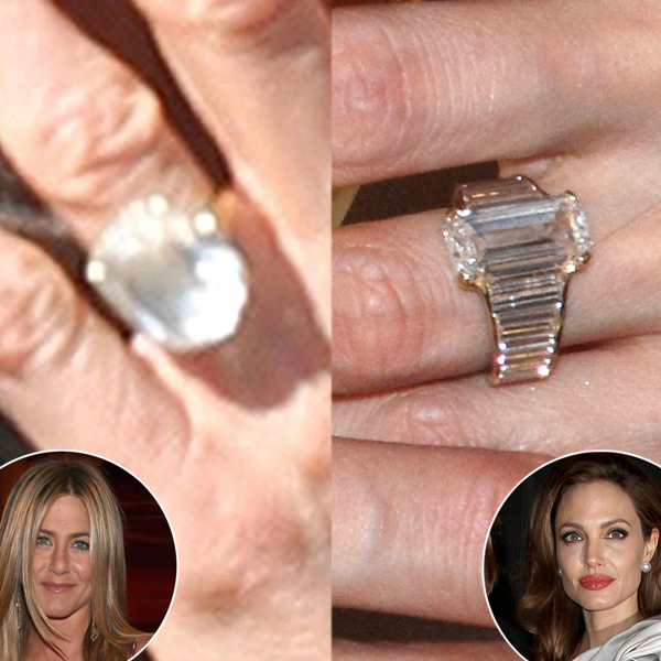 Jennifer Aniston Vs Angelina Jolie Battle Of The Engagement Rings E Online